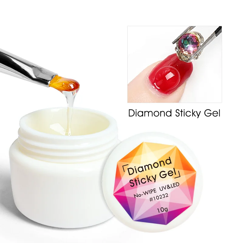 Neueste Nagel Kleber VENALISA Viskosität Gel UV LED Strass Dekoration Nail art Design DIY Kristall Nowipe Diamant Klebrige Gel