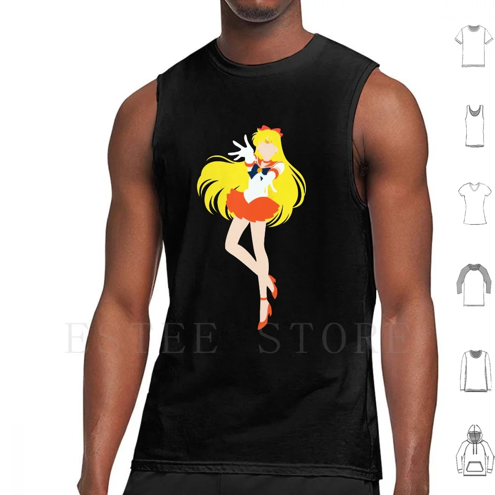 Sailor Venus Tank Tops Vest Cotton Sailor V Sailor V Sailor Venus Venus Sailor Scout Scout Mina Minako Moon Sailor Jupiter