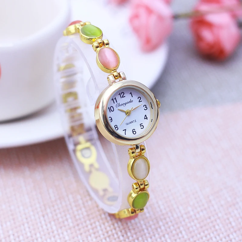 2024 Famous Brand Chaoyada Lady Women Jewelry Hand Catenary Wristwatch Mother Gifts Quartz Rhinestone Fashion Luxury Watches