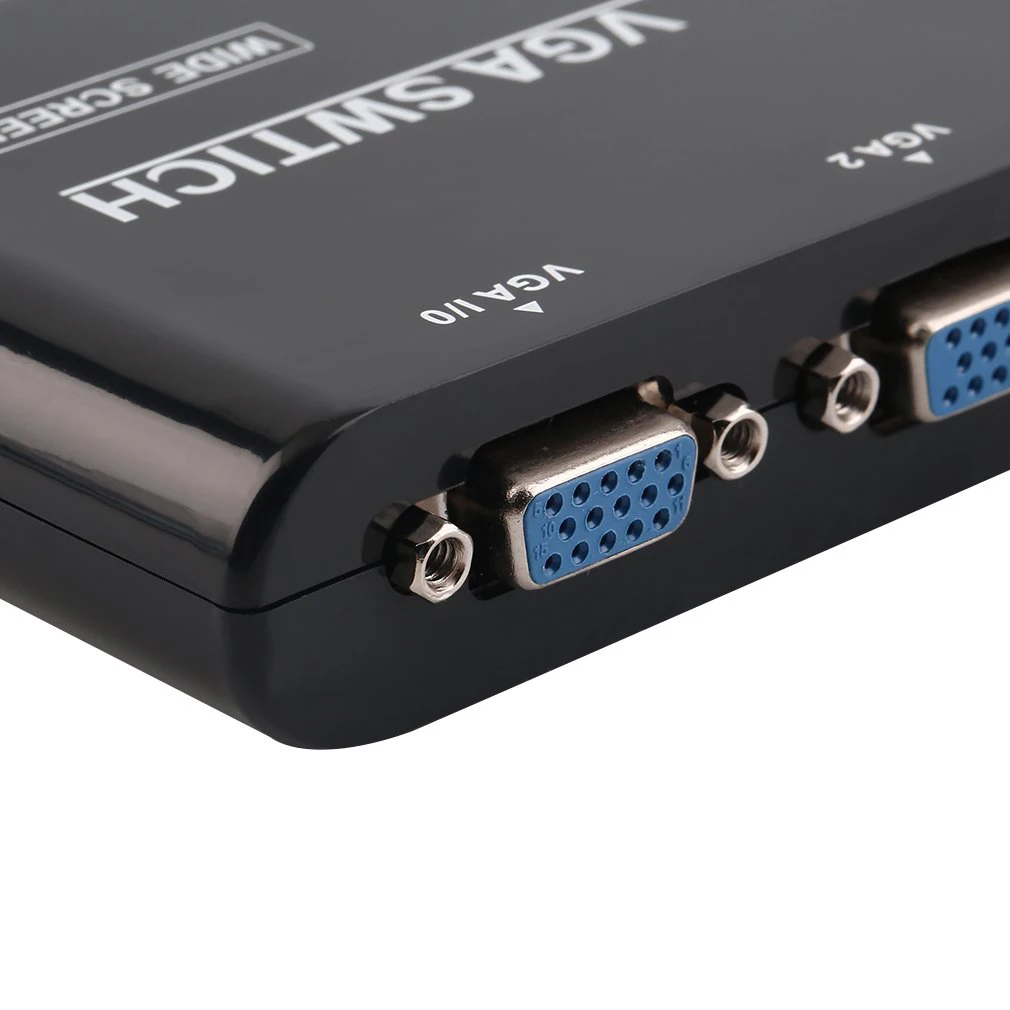 2 em 1 para fora vga caixa de seletor de vídeo vga kvm switch 2-way compartilhamento interruptor switcher caixa para projetores de monitor de computador