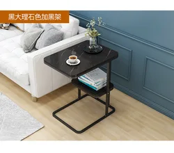 JOYLIVE Creative Living Room Small Tea Table Frame Coffee Table Sofa Side Table With One Shelf Sofa Corner Iron