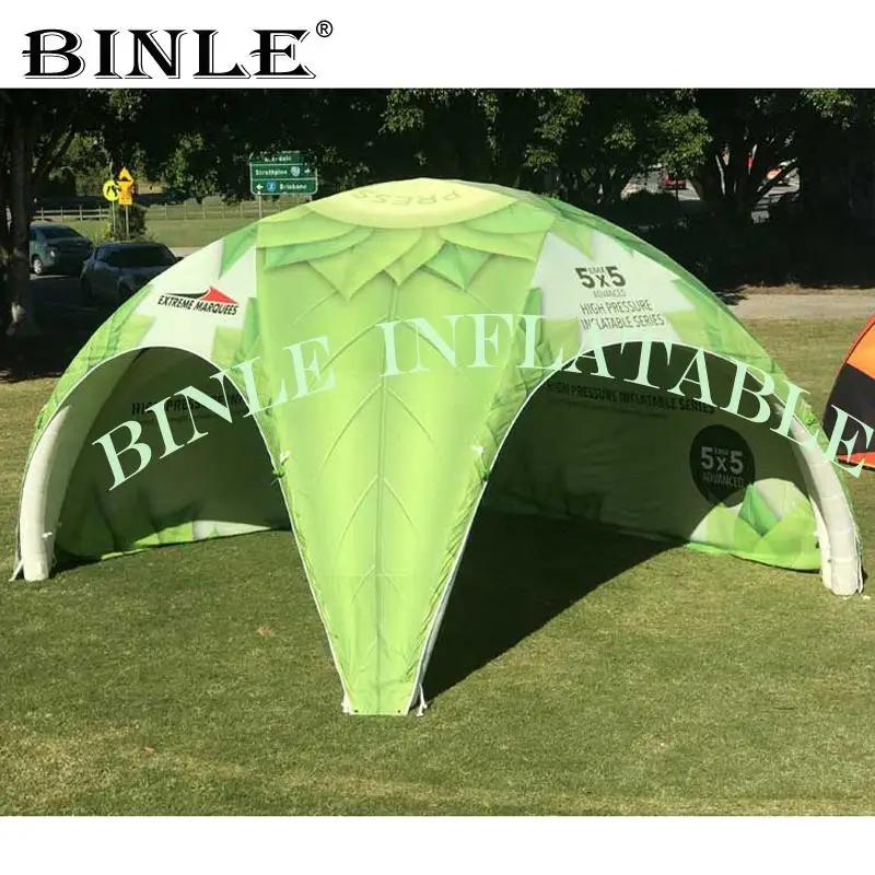 Air sealed outdoor event inflatable spider tent with full printing TPU air dome canopy advertising gazebo tent for exhibition