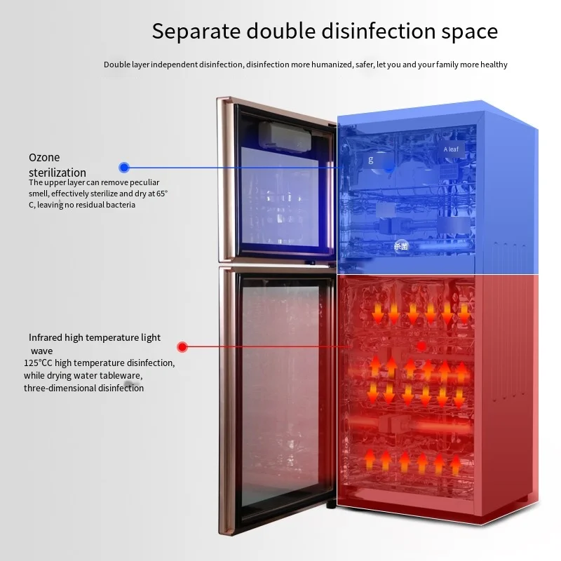 Household Vertical High Temperature Disinfection Cabinet Commercial Kitchen Disinfection Cupboard