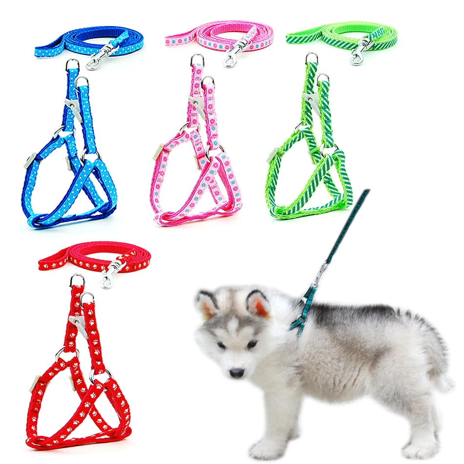 2 pieces/lot Dog Cat Harness Leash Harness Vest Leash Collar Puppy Small Pet Outdoor Walking Chihuahua Terier Schnauzer