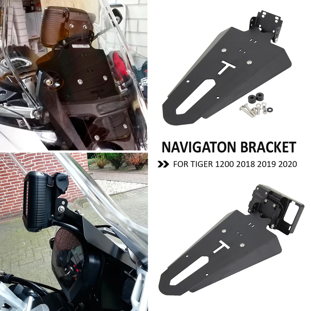 Novo 2018 tiger1200 2019 2020 motocicleta frente suporte do telefone titular smartphone gps navigaton placa suporte para tigre 1200