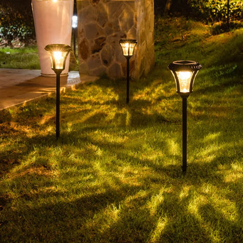 Imagem -04 - Lâmpadas de Plugue à Terra Led Luzes do Gramado Painel Solar Villa Casa Luz Rua Decoração à Prova Impermeável Água Jardim ao ar Livre Lâmpada do Parque Grama