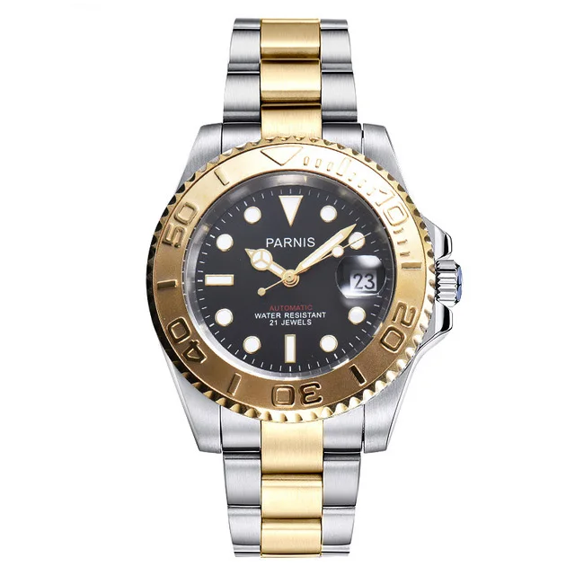 PARNIS orologio da polso da uomo di lusso, orologi automatici da uomo orologio da polso meccanico a carica automatica orologio impermeabile sportivo montre luminoso