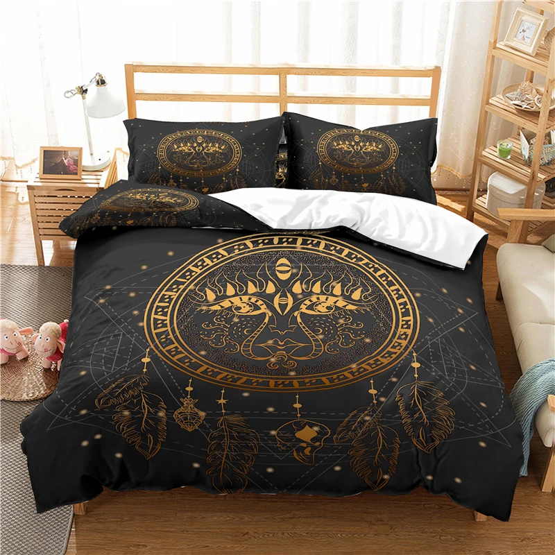 Home Textile Luxury 3D Dreamcatcher Print 2/3Pcs Comfortable Duvet Cover PillowCase Bedding Sets Queen and King EU/US/AU Size