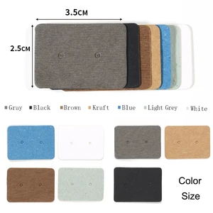 50 Stücke Ohrringkarten Verpackung 2.5x3.5 cm Ohrstöben Ausstellung Carton Karton Pappe Kraftpreis -Label 8 Hauptverkaufslabel zum Preis - №3