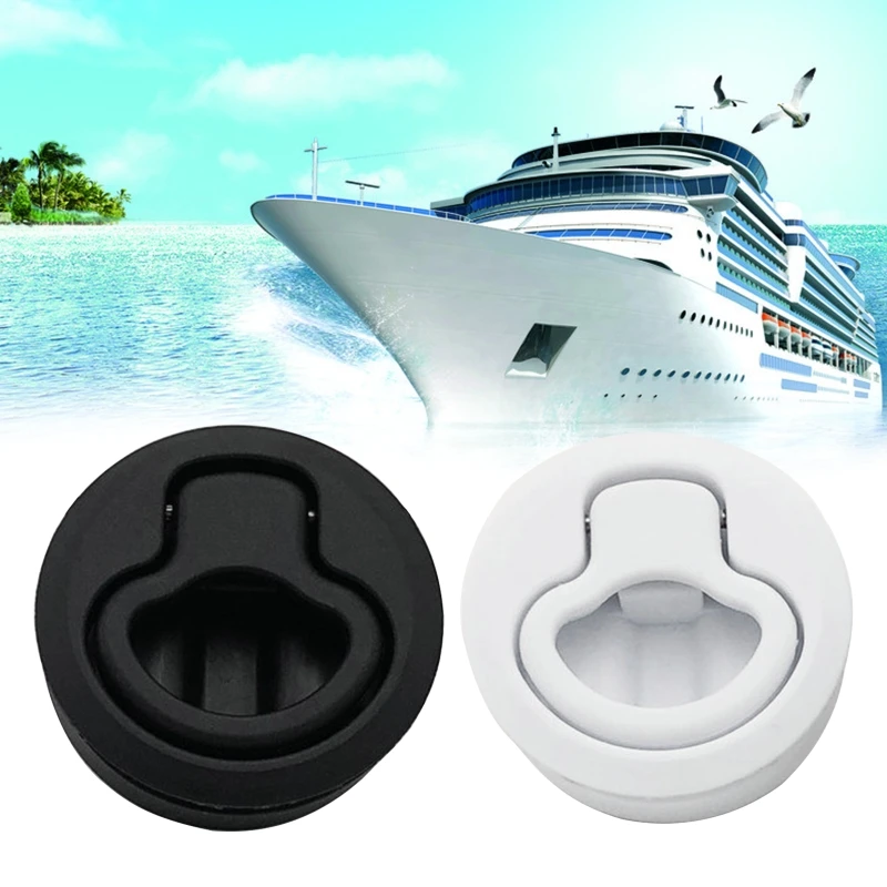 2" Round Locking Flush Pull Latch Replacement Plastic For RV Marine Boat Southco for Hatch Door Cabinet Hardware on RV Boat
