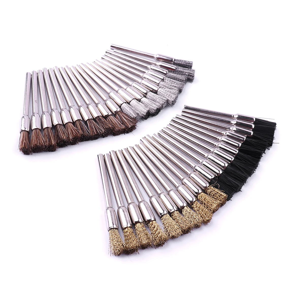 Dremel Accessories 3MM Shank Brass/ Steel/ Nylon/Horsehair Wire Wheel Brushes for Mini Drill Rotary Tools Polishing Dremel Brush