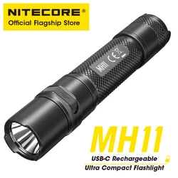 NITECORE-linterna MH11 para senderismo al aire libre, luz superbrillante para pesca nocturna, con batería de 18650, ligera, recargable por USB