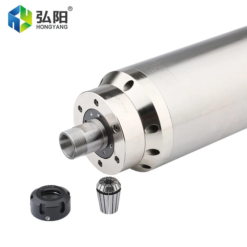 CNC Spindle Motor 5.5kw Water-Cooled Spindle Motor 380V ER25 4pcs Bearing High Speed D=120mm For CNC Router Metal Milling Tools