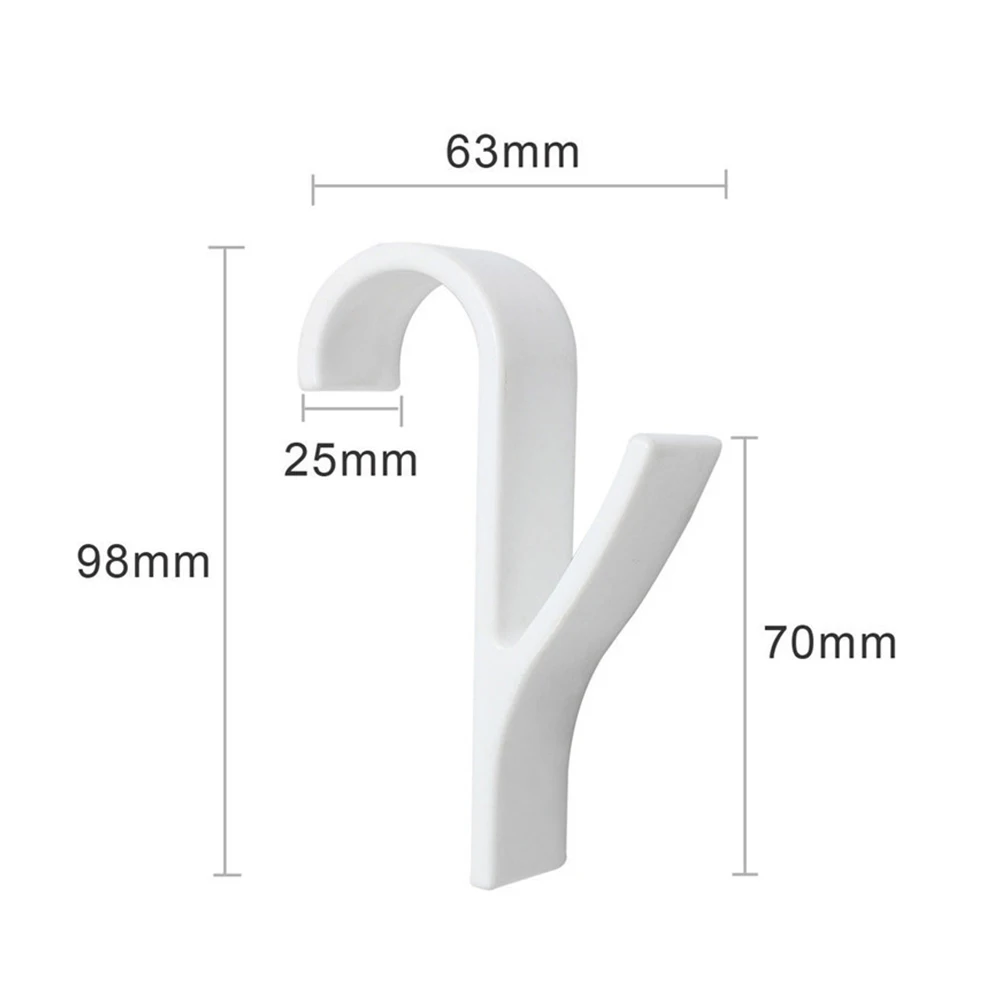High Quality Hanger For Heated Towel Radiator Rail Clothes Hanger Bath Hook Holder Percha Plegable Scarf Hanger White 6pcs