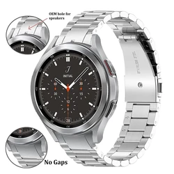 No Gaps Stainless Steel Strap For Samsung Galaxy Watch 6/5/pro/4 Classic 46 42mm/Watch4 44mm 40mm Curved end Metal Bracelet Band