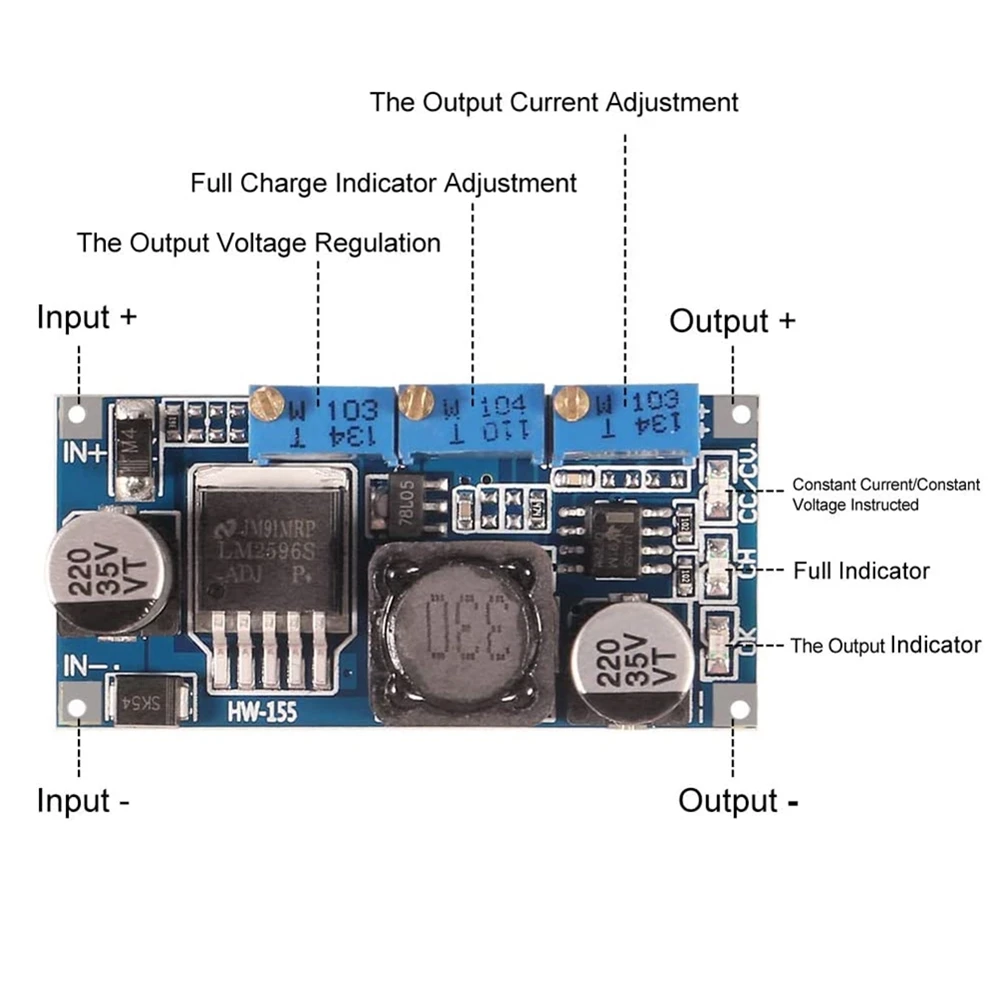 LM2596 LED Driver DC-DC Step-down Adjustable CC/CV Power Supply Module Battery Charger Adjustable LM2596S Constant Current