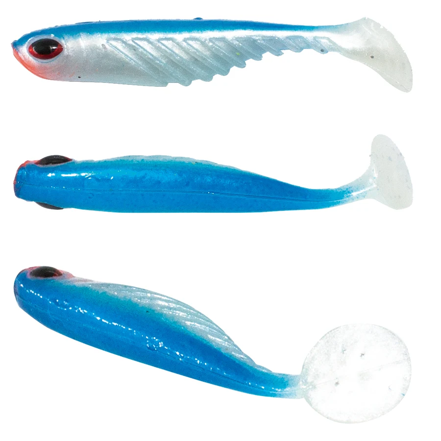 Ripple Soft Bait 5cm 0.9g Paddle Tail Jig Head Texas Rig Drop Shot Shad Perch Crappie Lure Swim Bait Silicon Fishing Lures