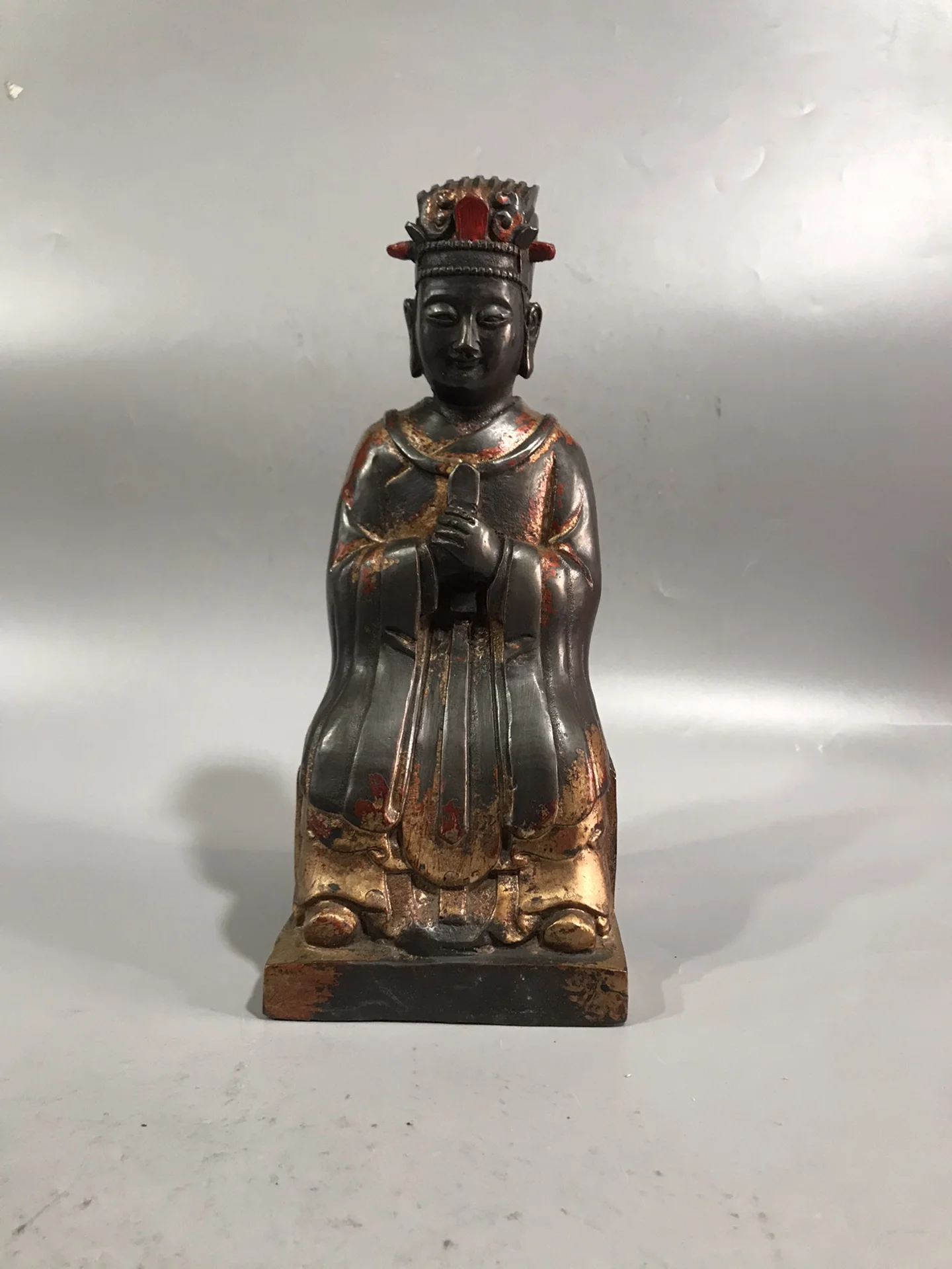 

Antique Red Copper Statue Of Mazu Home Decoration