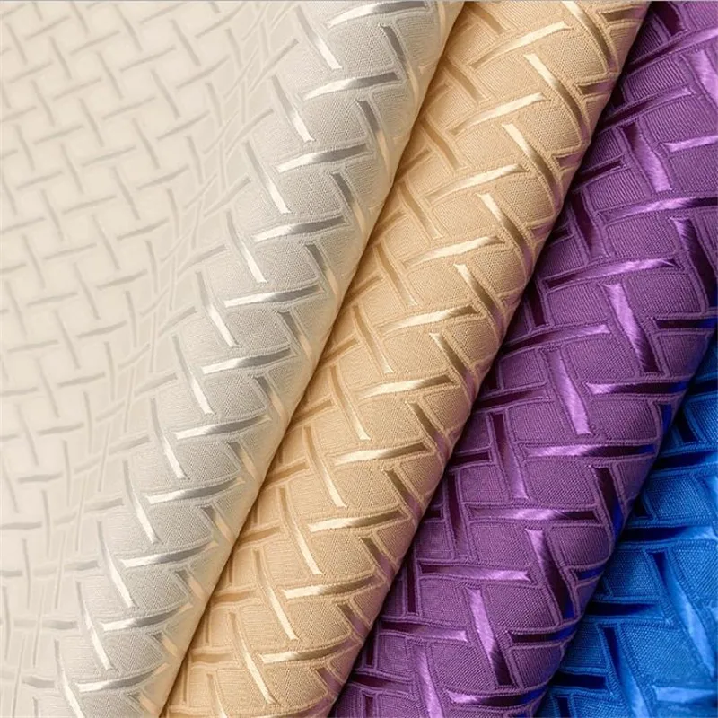 CF977 Jacquard Brocade Stain Fabric, Chinese Style Clothes Fabrics, Purple, Blue, White, Yellow, Lattice