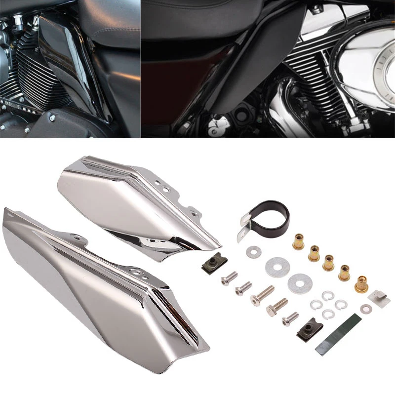 Motorrad Chrome Mid-Frame Air Deflektor Für Harley Touring Street Electra Glide Road King FLHR FLHX FLTR FLHT FLHRS 2001-2008