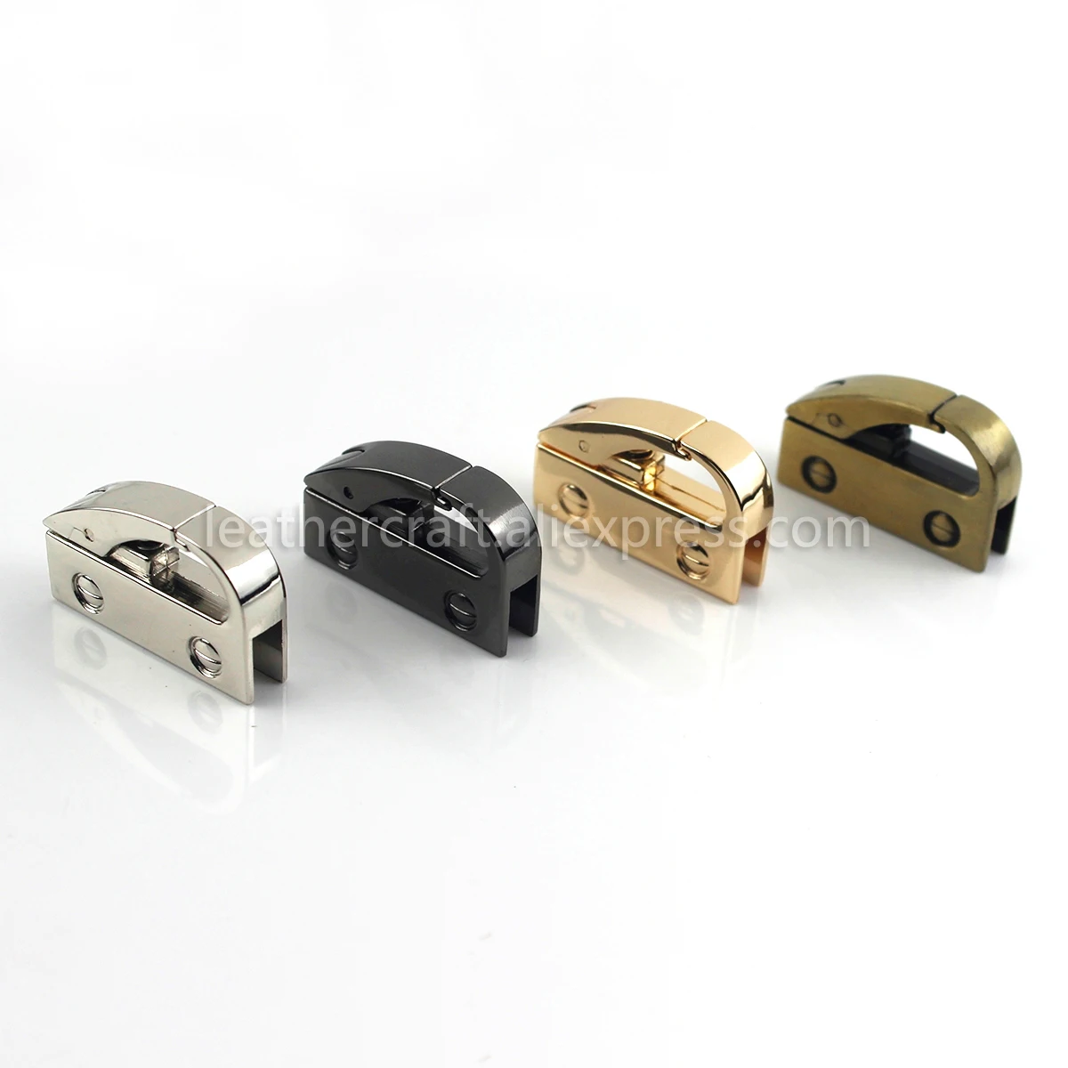 2 Stück Metall-Clips für Taschen, seitliche Verschlüsse, Haken zum Befestigen von Taschenböden, Gurtelemente, Verbindungselemente, Ankerclips, zum Reparieren von Handtaschenriemen, zum Basteln von Handtaschen. – Detail 2
