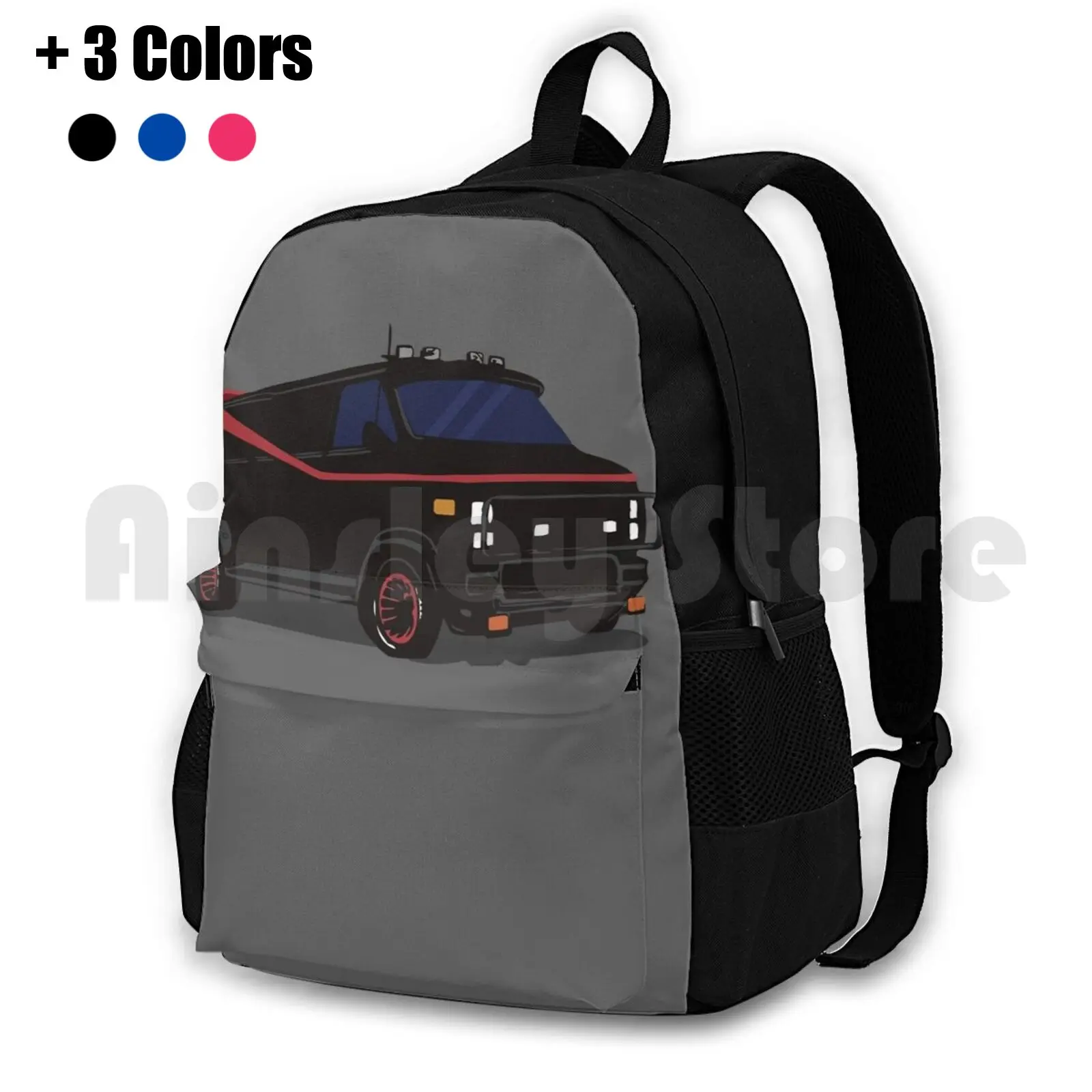 The A-Team Van Outdoor Hiking Backpack Riding Climbing Sports Bag The A Team Novelty Movie Sci Fi Geek Comic Graphic Street Art