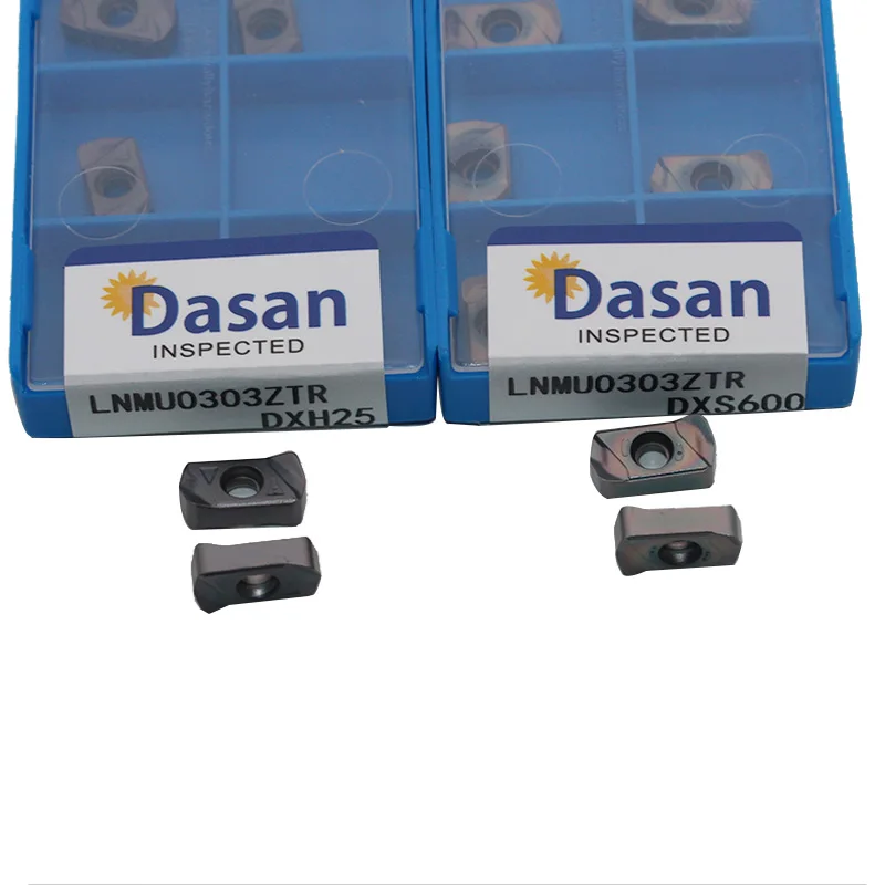 10 Chiếc LNMU0303Cabide Miếng Lót Chất Lượng Cao Dasan Mặt Xay Cao Cấp Thức Ăn Endmills Cho Dao Phay Giá Đỡ