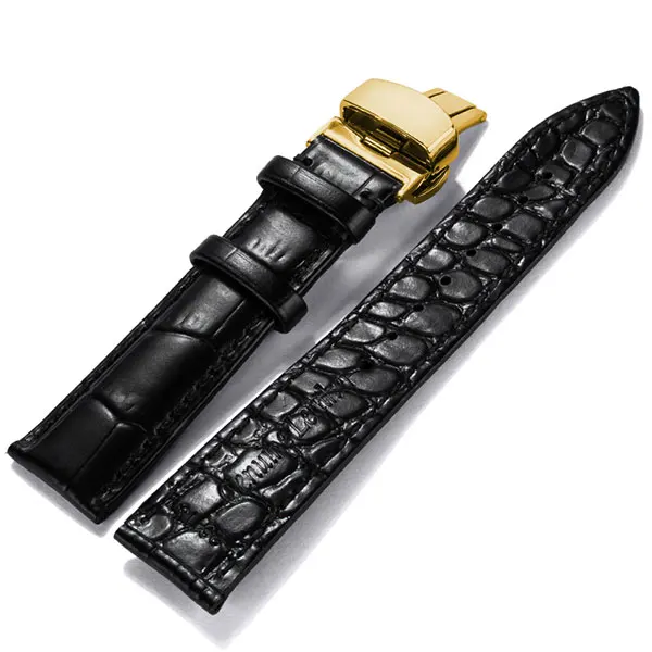 Watchband 18mm 19mm 20mm 21mm 22mm 24mm Calf Genuine Leather Watch Band Alligator Grain Watch Strap for Tissot Seiko