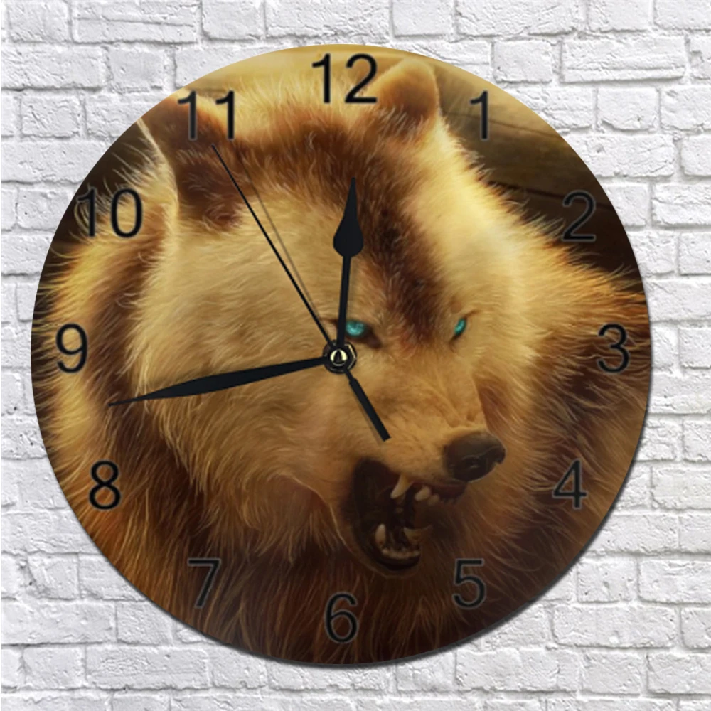 Animal 25CM Wall Clock Numeral Digital Dial Mute No Ticking Slient Battery Operated Kitchen Clock Kitchen Wall Decor for Bedroom