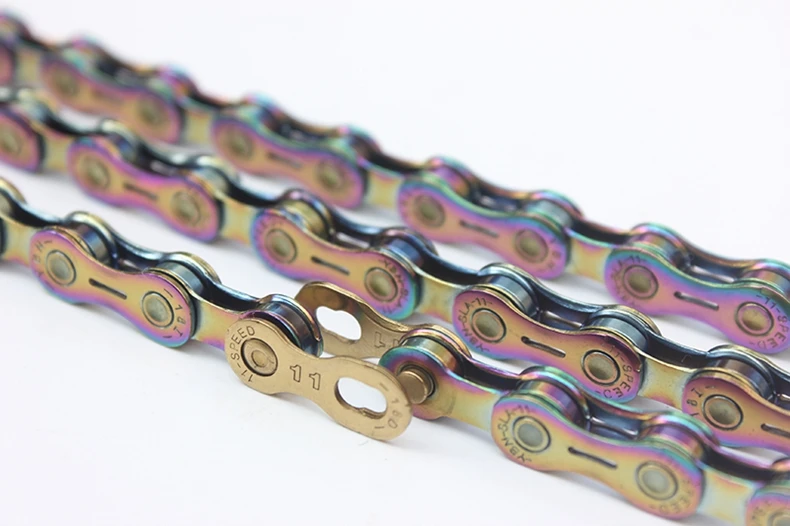 YBN Bicycle Chain Ultralight Black Gold Silver Half All Hollow 10 11 12 Speed Chain MTB Mountain Road Bike Chain for Shimano