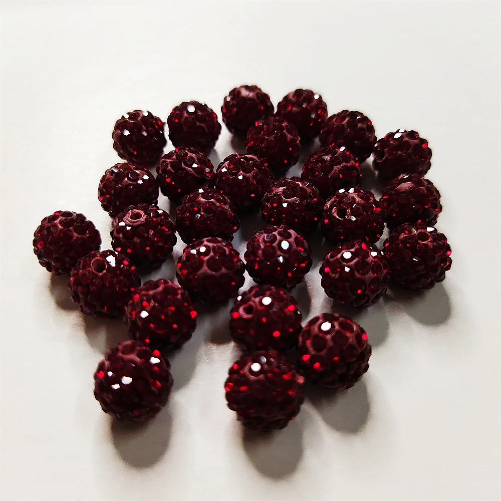 Aaaa + Kwaliteit 6Mm Alle Grootte Kleur Polymeer Klei Met Glitter Strass Glas Bal Kralen Diy Armband Ketting Accessoires