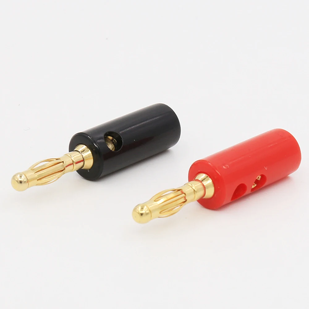 High Quality 24pieces 4mm Audio Speaker plug,Wire Cable Screw Gold Plated Banana Plug jack Connectors