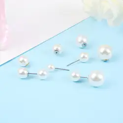 10pcs/lots  ABS Pearl Beads Stud Earring White Ivory Charm Earring Ear Plugs For DIY Earring Jewelry Making Accessories