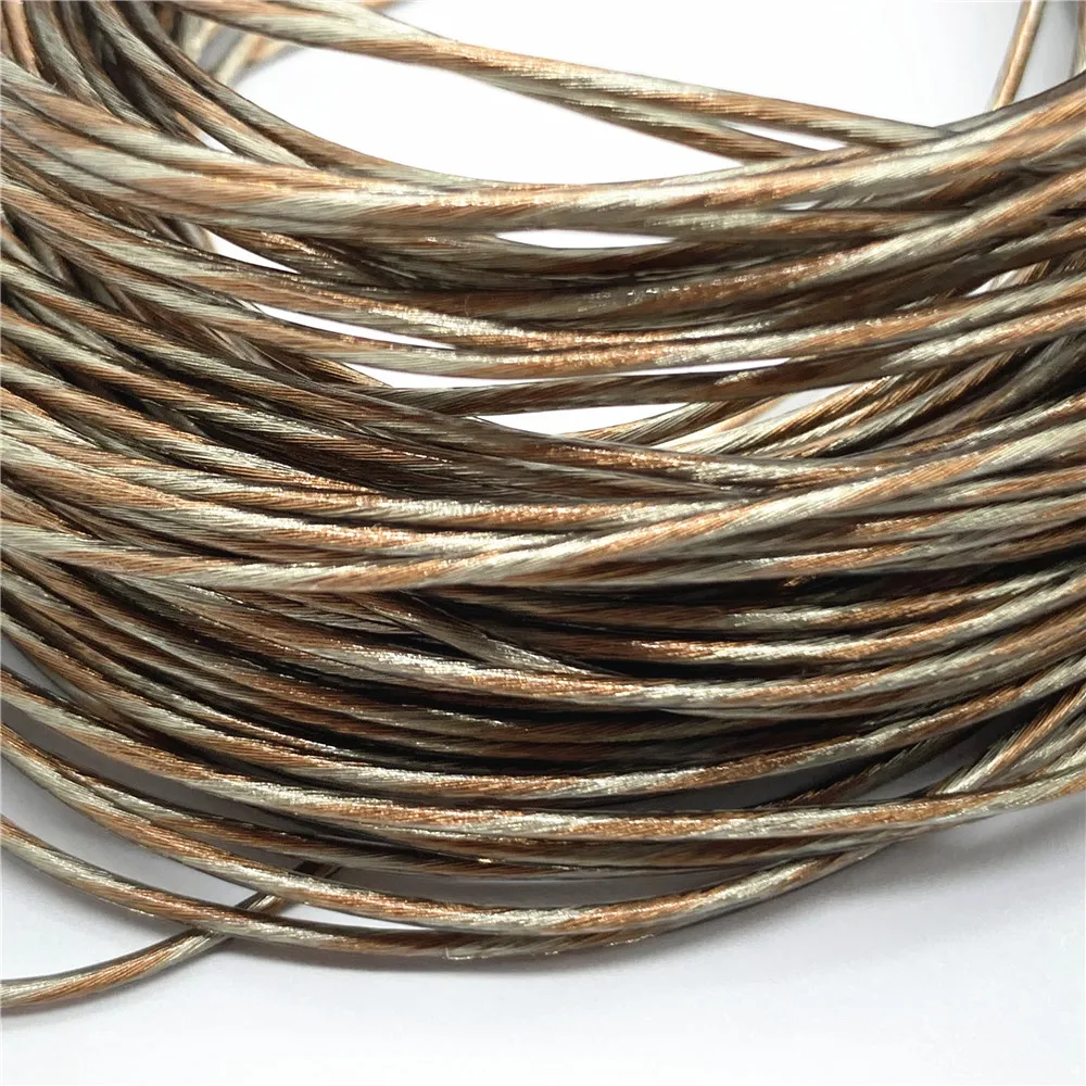 7N単結晶銅一本鎖銅シルバー混合ツイストアップグレードbluetoothヘッドライン外径: 1.0ミリメートル30コア * 0.08ミリメートル