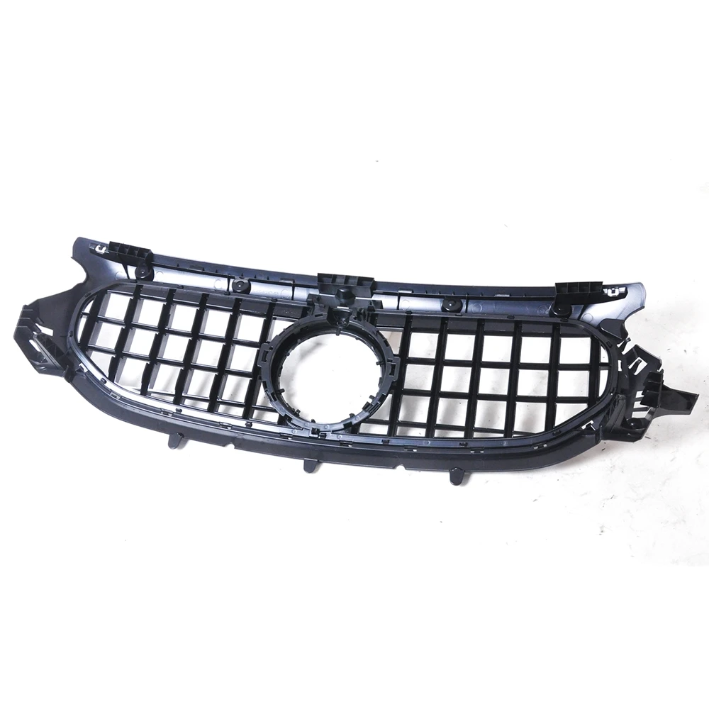 Front Grille For Mercedes Benz GLA-Class 2020-2023 H247 GLA45 GLA35 GLA220 GLA250 GT Style Upper Bumper Hood Mesh Racing Grills