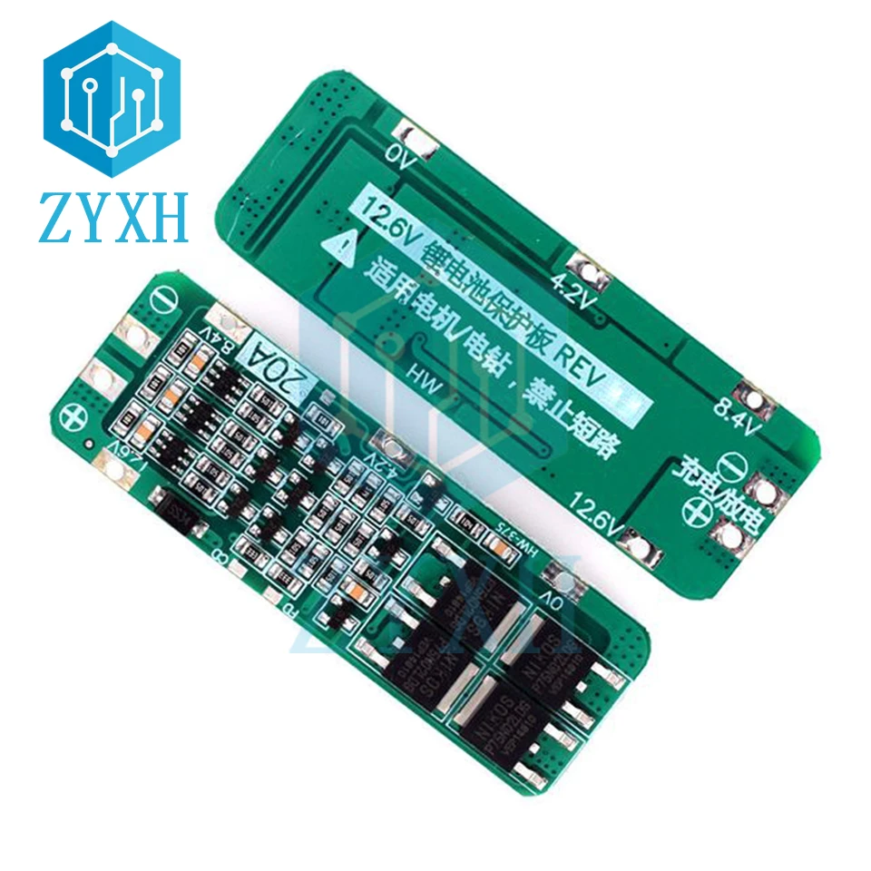 BMS 3S 20A 11.1V 12V 12.6V 18650 Li-ion Lithium Battery Charger Board Overcharge Protection For Drill Motor Lipo Cell Power Bank