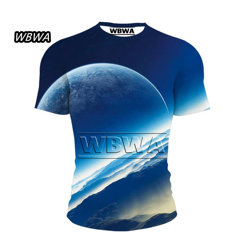 

3d T-shirt Aurora Sky Graffiti Men's and Women's Short Sleeve Cool T-shirt Fashion Leisure Summer Boys, Girls and Children's Str