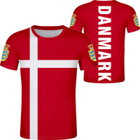 Denmark Male Youth Free Custom Made Name Print Photo Dnk T Shirt Nation Flag Danish Kingdom Country Danmark Dk Casual Clothes