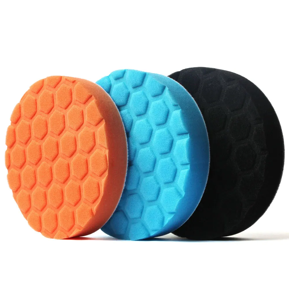 Kit de Almofadas de Polimento de Espuma para Carro Tamanhos Peças 150 mm Polimento de Vidro Disco de Limpeza para Máquina Polidora de Carro