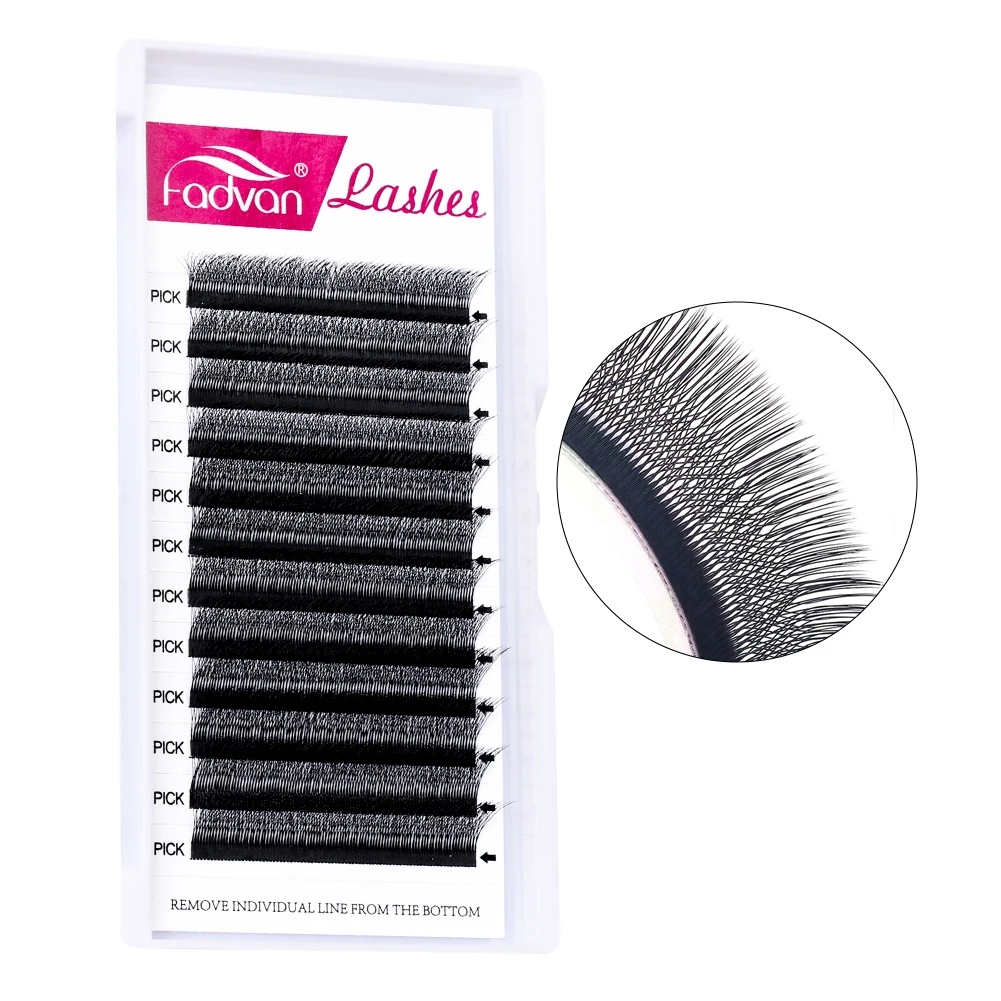 Fadvan 4D W Shaped Lashes Wholesale 10pcs Faux Mink Premade Volume Fans W Style Eyelash Comfortable Soft Natural Volume Lash