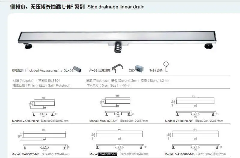 

100CM 50CM WALL DRAINER