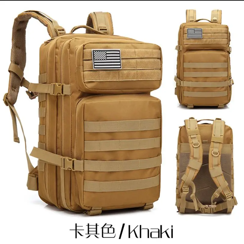 

Outdoor travel backpack military tactical mountaineering bag 45L large capacity camping hiking backpack waterproof shoulder bag