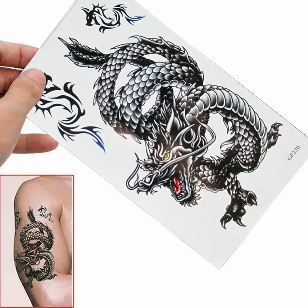 Dragon Disposable Removable Waterproof Body Art Temporary Tattoo Sticker Decal