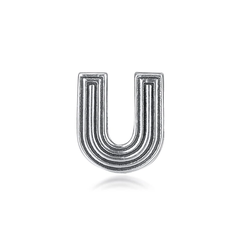 

Fits Europe Reflexions Bracelet Original 925 Sterling Silver Letter U Clip Charm Beads for Jewelry Making kralen berloques