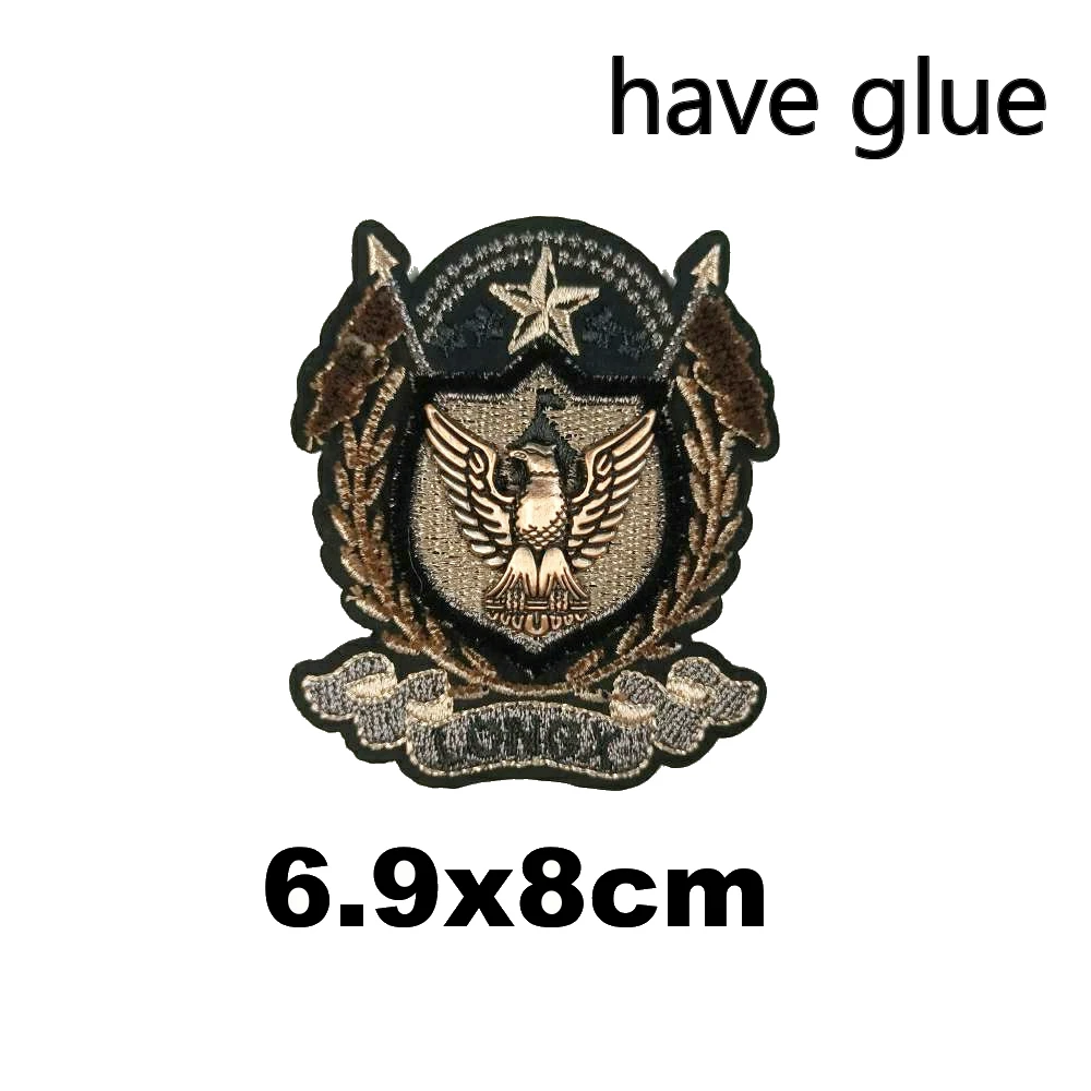 Accessories embroidery metal crown anchor cats letter bee eagle lion tiger letter horse embroideried patches for clothing OR-1