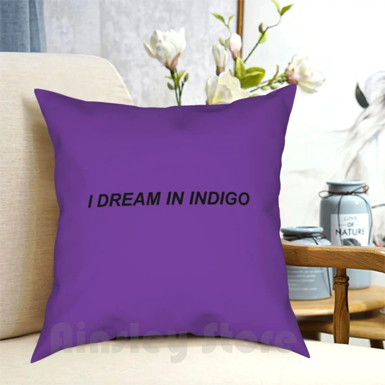 I Dream In Indigo' Pillow Case Printed Home Soft DIY Pillow cover Indigo Chris Brown Team Breezy Top Phone Case Album Song