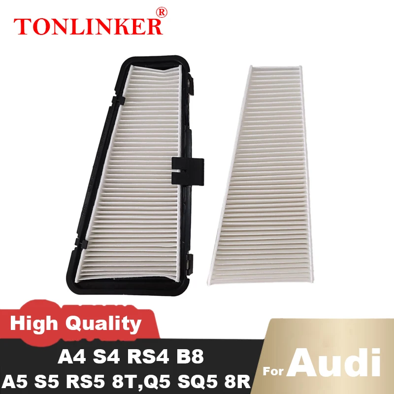 TONLINKER External Cabin Filter For Audi A4 S4 RS4 B8 2008-2016 A5 S5 RS5 8T 2007-2017 Q5 RQ5 8R 8KD819441/439 Car Accessories