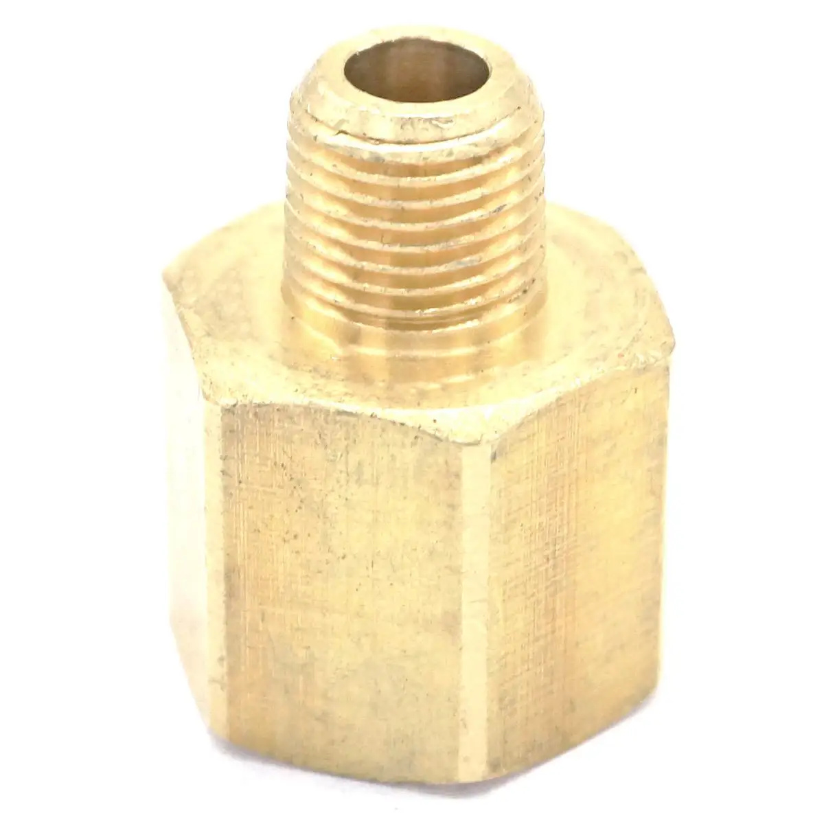 1/8" NPT Male x 1/4" NPT Female Brass Pipe Fitting Connector Adapter For Pressure Gauge Air Gas Fuel Water Pressure 229 PSI