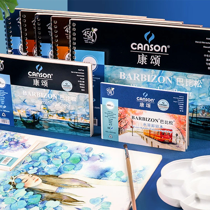 

CANSON BARBIZON Professional Watercolor Book/Pad/Paper 8/16/32K 200/240/300g/m² Drawing Colored Pencil Book Watercolor Paper