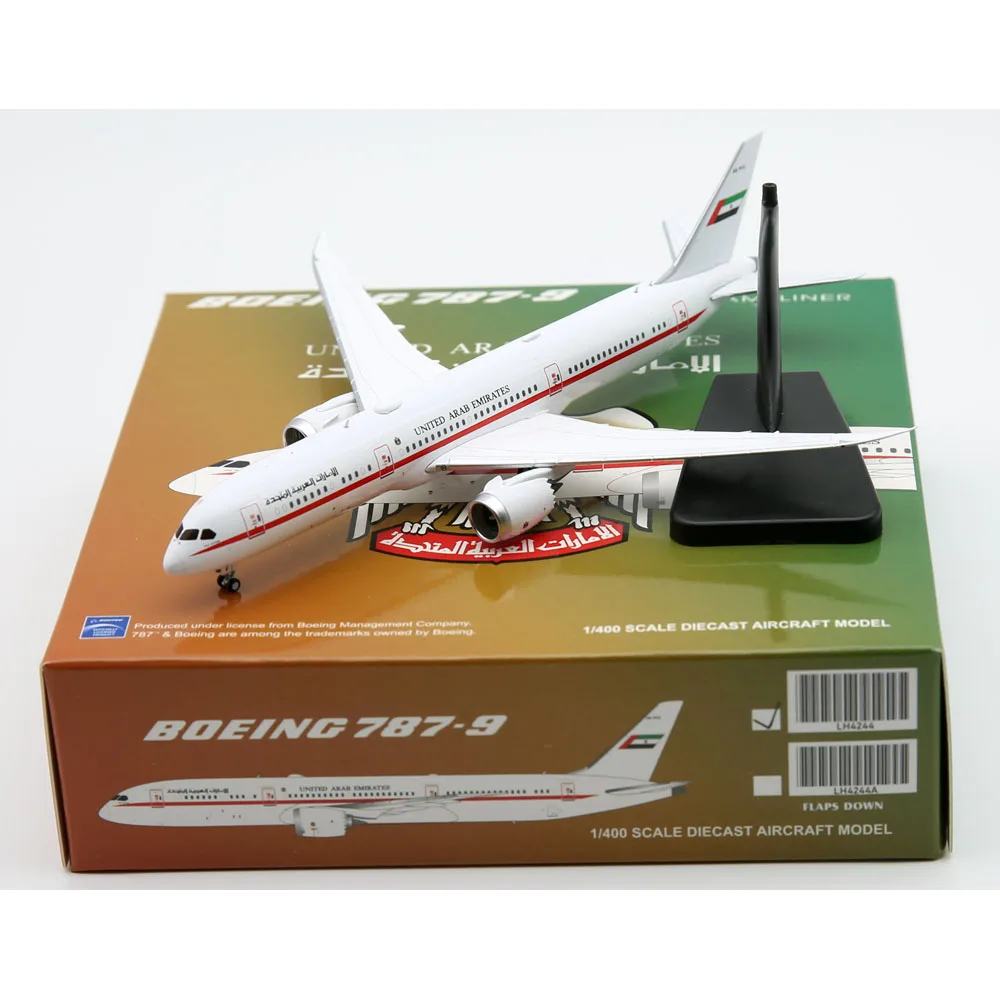 

1:400 Alloy Collectible Plane JC Wings LH4244 UAE Abu Dhabi Airlines "Dreamliner" Boeing 787-9 Diecast Aircraft Jet Model A6-PFE